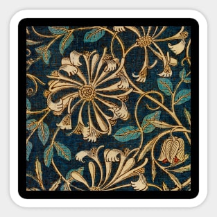 Honeysuckle pattern old vintage art painting Sticker